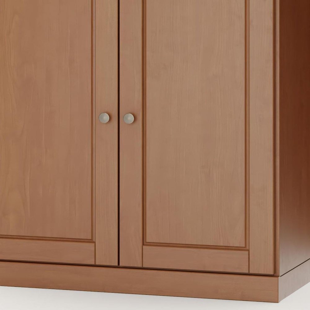 32" White Solid Wood Raised Panel Double Door Linen Cabinet