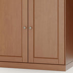 32" White Solid Wood Raised Panel Double Door Linen Cabinet