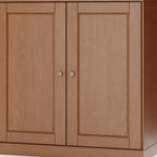 32" White Solid Wood Raised Panel Double Door Linen Cabinet