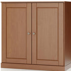 32" White Solid Wood Raised Panel Double Door Linen Cabinet