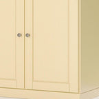 32" White Solid Wood Raised Panel Double Door Linen Cabinet