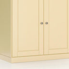 32" White Solid Wood Raised Panel Double Door Linen Cabinet