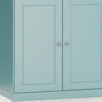 32" White Solid Wood Raised Panel Double Door Linen Cabinet
