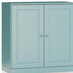 32" White Solid Wood Raised Panel Double Door Linen Cabinet