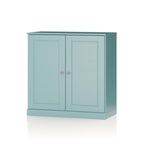32" White Solid Wood Raised Panel Double Door Linen Cabinet
