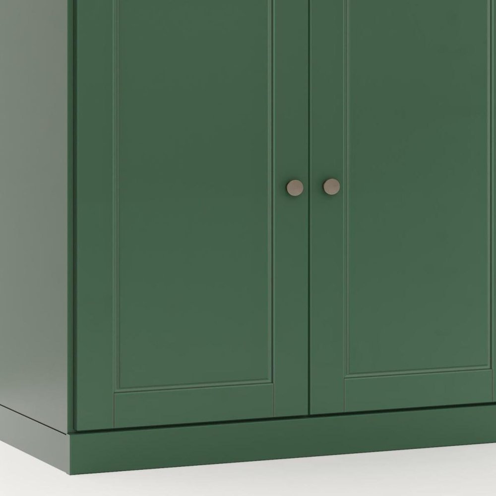 32" White Solid Wood Raised Panel Double Door Linen Cabinet