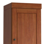 17" Coffee Solid Wood Free Standing Double Door Linen Cabinet