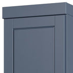 17" French Blue Solid Wood Free Standing Double Door Linen Cabinet