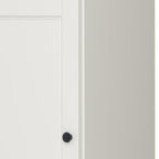 17" Off White Solid Wood Free Standing Double Door Linen Cabinet
