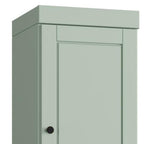 17" Sage Solid Wood Free Standing Double Door Linen Cabinet