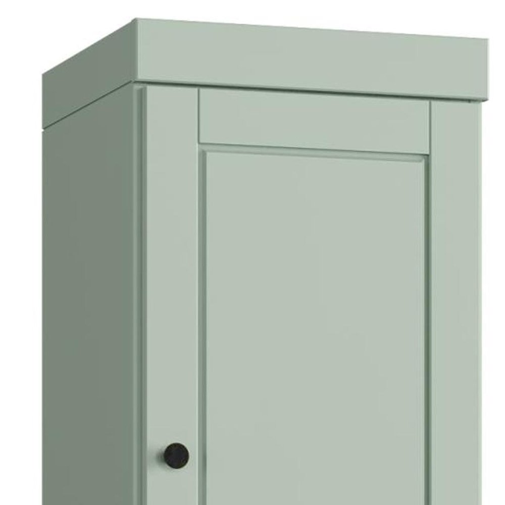 17" Sage Solid Wood Free Standing Double Door Linen Cabinet