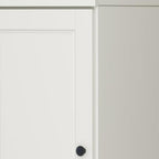 17" Off White Solid Wood Free Standing Double Door Linen Cabinet