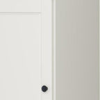 17" Off White Solid Wood Free Standing Double Door Linen Cabinet