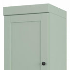 17" Sage Solid Wood Free Standing Double Door Linen Cabinet