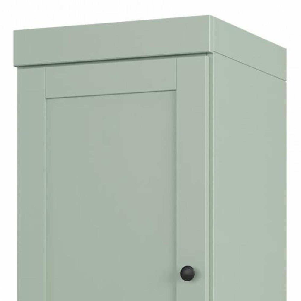 17" Sage Solid Wood Free Standing Double Door Linen Cabinet