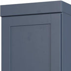17" French Blue Solid Wood Free Standing Double Door Linen Cabinet