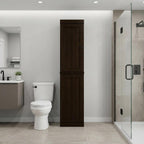 17" Espresso Solid Wood Free Standing Double Door Linen Cabinet