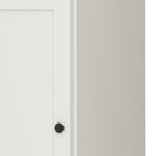 17" Off White Solid Wood Free Standing Double Door Linen Cabinet