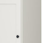 17" Off White Solid Wood Free Standing Double Door Linen Cabinet