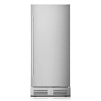 34" X 15" Silver Stainless Steel Single Compartment Can Beverage Refrigerator
