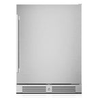 32" X 23" Silver Stainless Steel Single Compartment Can Beverage Refrigerator