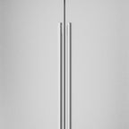 34" X 23" Silver Stainless Steel Dual Compartment Wine And Beverage Refrigerator