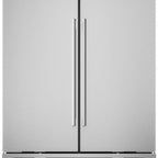 34" X 30" Silver Stainless Steel Dual Compartment Wine And Beverage Refrigerator