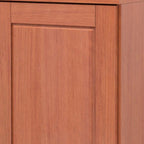 17" Coffee Solid Wood Free Standing Single Door Linen Cabinet