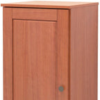 17" Coffee Solid Wood Free Standing Single Door Linen Cabinet