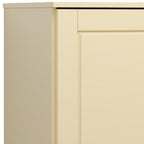 17" Yellow Solid Wood Free Standing Single Door Linen Cabinet
