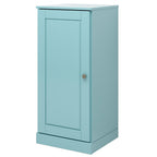 17" Aqua Solid Wood Free Standing Single Door Linen Cabinet