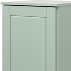 17" Sage Solid Wood Free Standing Single Door Linen Cabinet