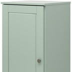 17" Sage Solid Wood Free Standing Single Door Linen Cabinet
