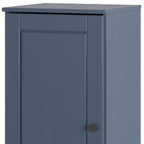 17" French Blue Solid Wood Free Standing Single Door Linen Cabinet