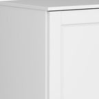 17" White Solid Wood Free Standing Single Door Linen Cabinet