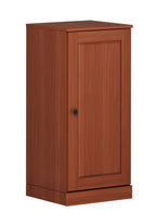 17" Coffee Solid Wood Free Standing Single Door Linen Cabinet