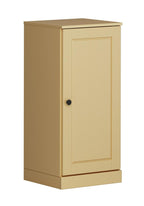 17" Yellow Solid Wood Free Standing Single Door Linen Cabinet
