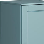 17" Aqua Solid Wood Free Standing Single Door Linen Cabinet