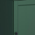 17" Green Solid Wood Free Standing Single Door Linen Cabinet