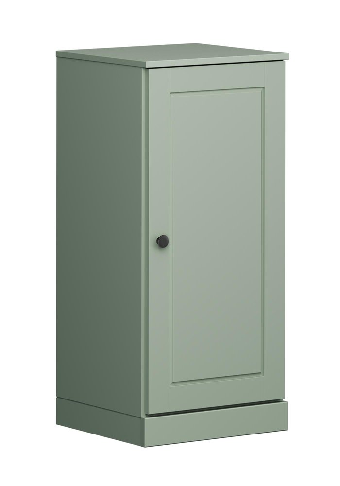 17" Sage Solid Wood Free Standing Single Door Linen Cabinet