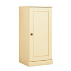 17" Yellow Solid Wood Free Standing Single Door Linen Cabinet