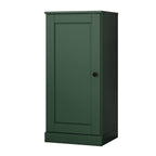 17" Green Solid Wood Free Standing Single Door Linen Cabinet