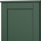 17" Green Solid Wood Free Standing Single Door Linen Cabinet