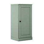 17" Sage Solid Wood Free Standing Single Door Linen Cabinet