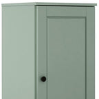 17" Sage Solid Wood Free Standing Single Door Linen Cabinet