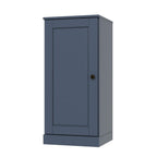 17" French Blue Solid Wood Free Standing Single Door Linen Cabinet