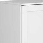 17" White Solid Wood Free Standing Single Door Linen Cabinet