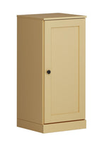 17" Yellow Solid Wood Free Standing Single Door Linen Cabinet