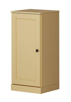 17" Yellow Solid Wood Free Standing Single Door Linen Cabinet