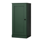 17" Green Solid Wood Free Standing Single Door Linen Cabinet